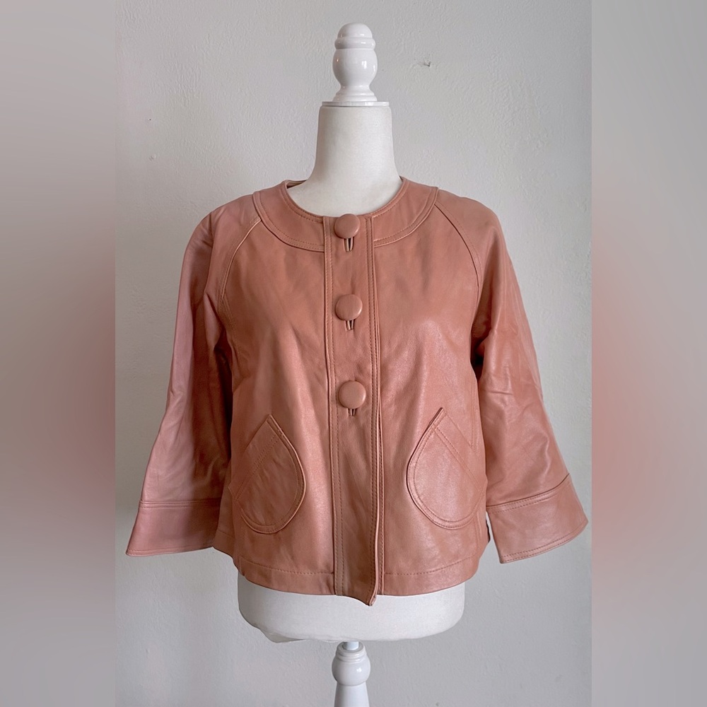 Chico's Pink Leather Jacket